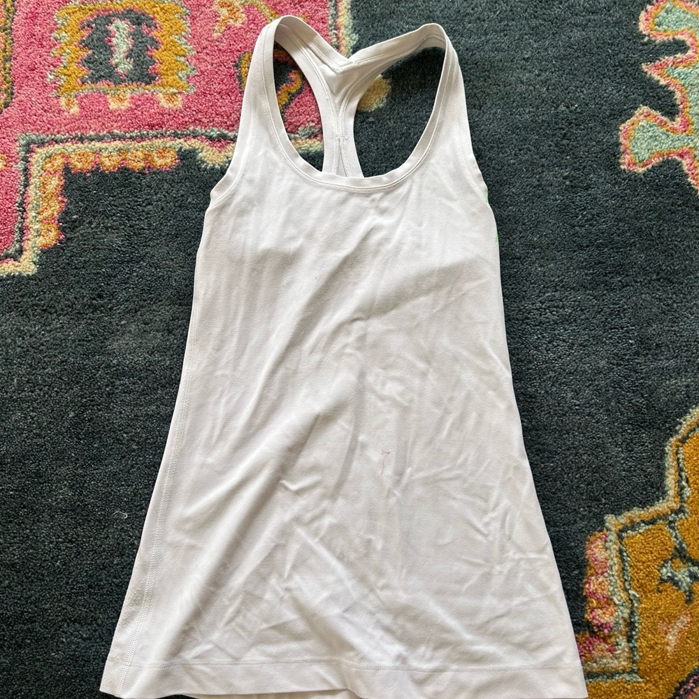 White Racerback Tank Top